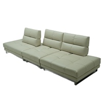 Neues Römisches Einzelsofa aus Echtleder mit Hoher Rückenlehne, Extra-Tiefer Sitzfläche, Faltbar, Gerade Stabelform, Apartment-Freundlich, Konisch