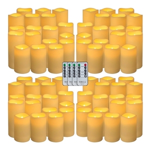 Bougies <span class=keywords><strong>LED</strong></span> étanches IP44 pour usage extérieur, en <span class=keywords><strong>plastique</strong></span>, fonctionnant avec des piles AA, bougies décoratives de jardin, lumière <span class=keywords><strong>LED</strong></span> blanc chaud - Product Image 2