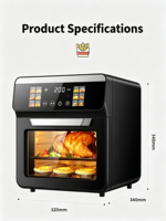 Four à friture sans huile intelligent 1500W, norme brésilienne (certifié INMETRO / menu tactile / plaque antiadhésive)