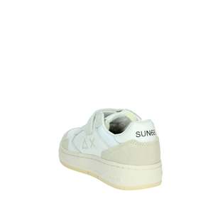 Zapatillas Deportivas para Niños Sun68 Blancas Z35348K con Cierre de Velcro, Zapatos de Lona Modernos - Product Image 2