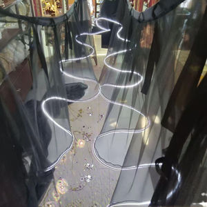 Style coréen mariage plafond gaze rideau vague lumineuse suspension lampe accessoires pour salles de mariage étapes hôtels autres décorations - Product Image 5