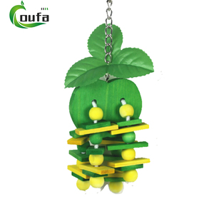 Nhà cung cấp chim gỗ bền chim nhai đồ chơi nhỏ đầy màu sắc loạt trái cây cho vẹt Vẹt Vẹt đu vật nuôi Vẹt - Product Image 3