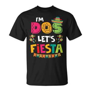 T-shirt d'anniversaire pour enfants, thème mexicain coloré, pour les tout-petits, taille 2T 3T 4T 5T - Product Image 1