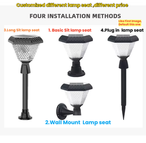 कारखाने प्रत्यक्ष आउटडोर वाटरप्रूफ सजावटी सौर गार्डन लैंप कॉलम लाइट एब्स प्लग इन लॉन बाड़ यार्ड के लिए - Product Image 5