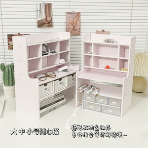 Multi Compartment Storage <b>Shelf</b> 3 Layers <b>Desk</b> Organizer For Office And Dormitory Use - Product Image 3