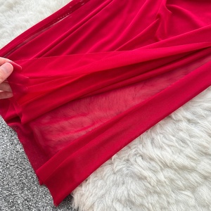Nuevo <span class=keywords><strong>Vestido</strong></span> Maxi Casual de Verano para <span class=keywords><strong>Mujer</strong></span>, Estilo Túnica Romana con Abertura, Ajustado, de Malla, Corte Imperio - Product Image 6