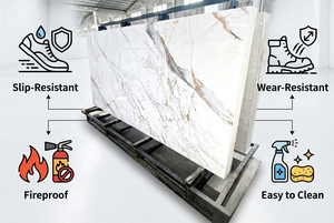 Losa de Piedra Sinterizada de Alta Resistencia, Antiarañazos, de Grado Premium, Moderna y de Lujo, Panel de <span class=keywords><strong>Roca</strong></span> de 1200x2400 mm para Cocina Comercial y Exteriores - Product Image 5