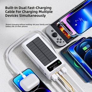 Banco de Energía Solar de Alta Capacidad de 30000 mAh, 4 Puertos de Salida USB, Pantalla Digital, Cargador Portátil, Batería Externa Personalizable Gratis - Product Image 4