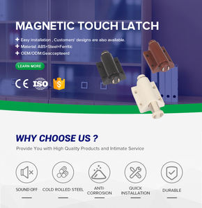 מגע יחיד מתכת דלת מגנטי דלת latch latch latch מגנטים מטבח סלון סלון סלון סלון המלון יישומים חיצונית - Product Image 6