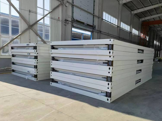 Folding Steel Container House Temporary Residential Structure for Construction Sites Fireproof Office Building Bedroom