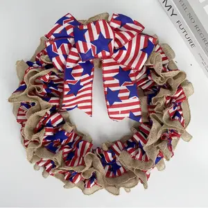 4th Of July U.S. National Independence Day Garland Wreath Party Wall Decor Door Hanging For Holiday