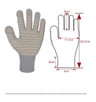 Gants TPE anti-choc pour le forage dans les mines de charbon, les scies électriques et la protection contre les impacts des objets lourds et les vibrations