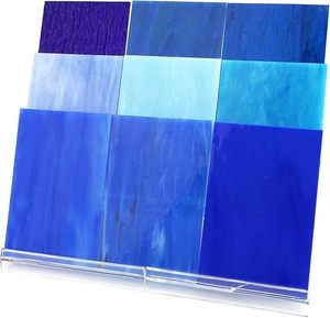 CHICSHIS 10 feuilles de <span class=keywords><strong>vitrail</strong></span> assorties, bricolage, 4x6 pouces, art déco, finition brillante, mosaïque opale, pack de carreaux, projet de verre <span class=keywords><strong>Tiffany</strong></span> - Product Image 5