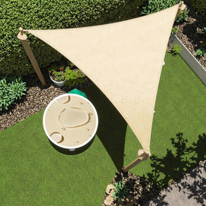 Tela de vela de parasol de HDPE Beige resistente personalizada para patio exterior, jardín, piscina, técnica tejida, Rollo empaquetado de poliéster - Product Image 4