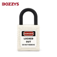 Cadenas de sécurité à clé unique BOZZYS OEM Factory Loto, anse en nylon de 6 mm de diamètre (25 mm de longueur), certifié ISO/CE, garantie 1 an - Lockout