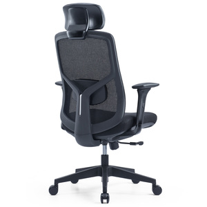 Juego de silla y mesa de oficina moderna de mediados de siglo, silla clásica plegable negra con silla de malla elevadora sintética de cuero genuino - Product Image 3