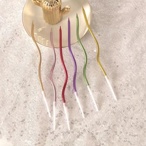 Hot Sale Spiral Happy Birthday Candle Multi-Colored Made of Paraffin Wax - Product Image 2