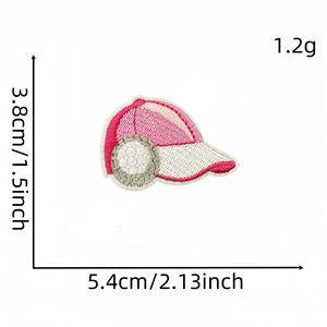 Parches Termoadhesivos Bordados a Máquina de la Serie Rosa con Diseños de Campos de Golf, Clubes de Golf y Artículos Relacionados con el Golf, en Oferta - Product Image 3
