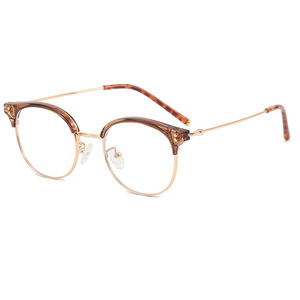Nuevas Monturas de Gafas Ovaladas de Media Montura TR90 con Protección Anti Luz Azul para Mujer, Gafas Ópticas de Tamaño Mediano, Estilo Coreano, Aspecto Natural - Product Image 2