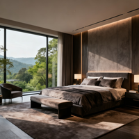 Servicio de Diseño de Villas Prefabricadas Modernas Personalizadas, Plan de Casa de Lujo de 5 Dormitorios y 3 Pisos con Sala de Cine