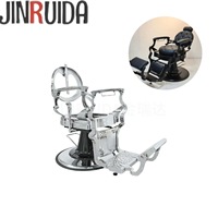 Chaise de barbier pour homme JINRUIDA, cadre rotatif et réglable en hauteur, matériel de chaise de rasage, style vintage, chaise de barbier à levage hydraulique