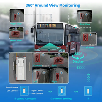 Système de caméra de vision panoramique à 360° pour camion Alwaycare Heavy Duty Ai Mobile DVR, alerte piétonne BSD, ADAS, GPS, 12CH MR930-360B AHD