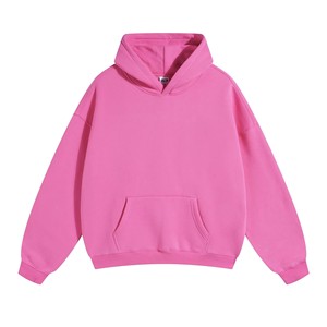 Sweat-shirts à capuche surdimensionnés en polaire premium 350g, 20 couleurs, sans cordon, sweat-shirts à capuche unis en coton pour l'hiver, coupe ample pour hommes - Product Image 5