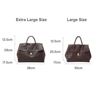 2025 di tendenza di lusso in vera pelle borse Tote per le donne marche famose <span class=keywords><strong>Vintage</strong></span> serratura da <span class=keywords><strong>donna</strong></span> valigetta resistente cerniera tinta unita - Product Image 6