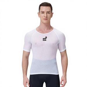 T-shirt de base à manches courtes léger pour <span class=keywords><strong>homme</strong></span>, respirant, à séchage rapide, sous-vêtement de vélo, débardeur de sport, couche de base pour le cyclisme - Product Image 1