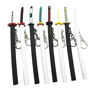 Katana japonais Demon Slayer de 15 cm en alliage, <span class=keywords><strong>sabre</strong></span> de samouraï, jouet, porte-clés épée Demon Slayer - Product Image 2