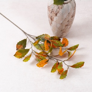 Hoja de Castaño Artificial de Seda Natural, Planta Verde para Exhibición, Decoración Floral para Bodas y Oficinas - Product Image 3