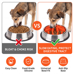 Inserto per ciotola per cani in silicone senza BPA con ventose, tappetino a spirale anti-ingozzamento per animali domestici per abitudini alimentari sane - Product Image 3