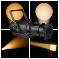 Projecteur profilé LED Zoom Leko Ellipsoidal 300W blanc chaud avec commande manuelle pour éclairage de scène de théâtre, exposition, mariage