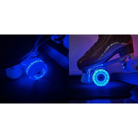 Roues de skateboard longboard lumineuses à induction électromagnétique en PU 82A 85A 90A personnalisées en gros, double rangée, accessoires pour roller