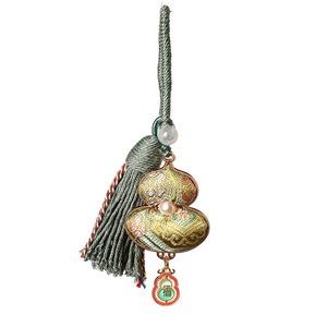 Nouveau collier pendentif gourde en brocart de style chinois pour femmes, style patrimoine culturel immatériel, longue chaîne pour pull - Product Image 5