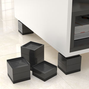 Pieds de meuble empilables Taille universelle Coussinets de <span class=keywords><strong>pied</strong></span> de bureau antidérapants robustes pour armoires de télévision et lits - Product Image 4