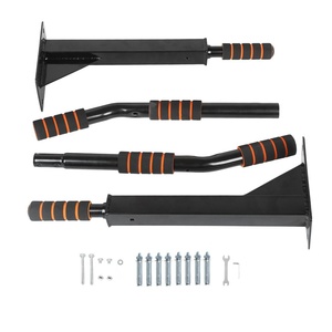 Attrezzatura Fitness da Interno: <span class=keywords><strong>Barra</strong></span> per <span class=keywords><strong>Trazioni</strong></span> a Muro in Acciaio con Barre Singole/Doppie, Installazione su Porta, Modello Senza Trave Trasversale - Product Image 2
