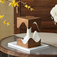 Ornement créatif en résine Wabi-Sabi, minimaliste et moderne, figurines de fruits empilables pour la décoration intérieure de la maison ou du bureau