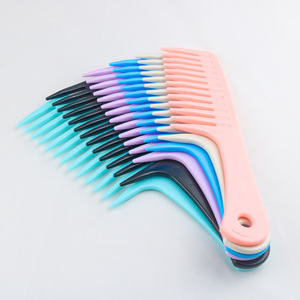 Free Sample Large <b>Wide</b> Tooth Plastic Salon Fashion Detangling Hair Brush Paddle Anti-Static Round Handle Long Curly for Hair - Product Image 6