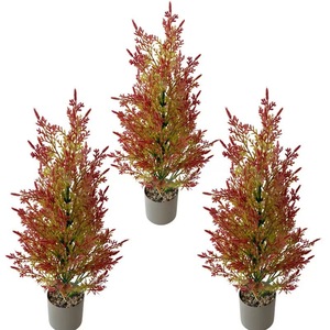 Simulation d'ornements en pot <span class=keywords><strong>de</strong></span> salon simulation <span class=keywords><strong>de</strong></span> Noël <span class=keywords><strong>petit</strong></span> cyprès <span class=keywords><strong>de</strong></span> pin - Product Image 1