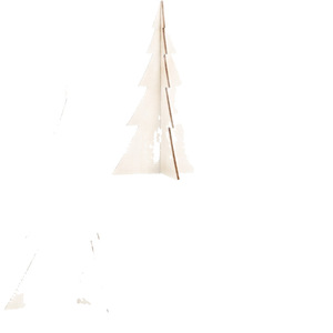 Ensemble d'ornements de Noël en bois à suspendre pour la décoration de table des fêtes - Product Image 2