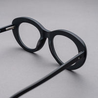 Nouvelle Arrivée Montures de Lunettes Rondes Faites à la Main en Acétate Épais avec Construction Durable