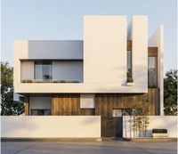 Villa préfabriquée Villa de luxe moderne Maisons préfabriquées construites avec des panneaux sandwich en ciment EPS