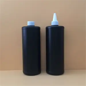 Kosmetik verpackung Lieferant Quadratische Schulter form 1 Liter 1000ml Mattweiß Schwarz Lotion leer Squeeze Plastik flasche mit Verschluss