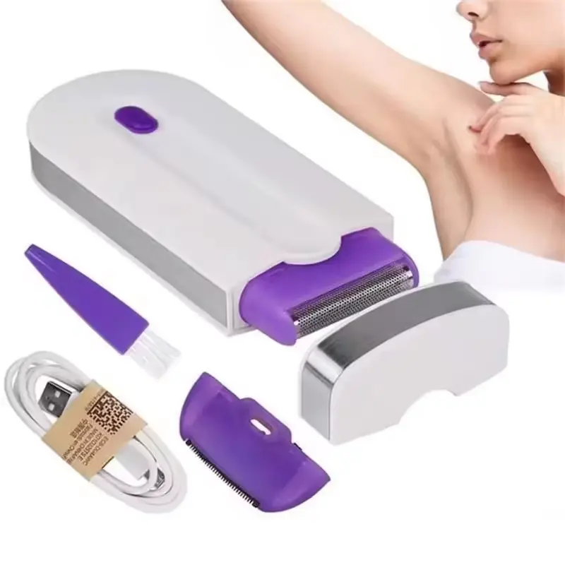 Haushalt schmerzloses Haarentfernungs-Kit Epilierer USB wiederaufladbar Körper Gesicht Bein Bikini Handrasierer Haarentferner für Frauen
