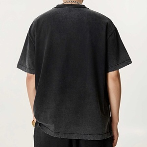 เสื้อยืดคอกลมโอเวอร์ไซส์ผ้าฝ้าย 100% แบบวินเทจ ย้อมสีเอซิด พิมพ์ลายได้ ขายส่ง รับผลิตแบบ OEM - Product Image 3