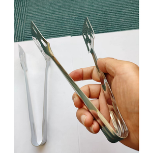 Pinces à gâteau DFT23 avec trous de drainage, en acier inoxydable SUS 430, tailles 18-24 cm, pinces à pain et à aliments, fabriquées en Chine - Product Image 3