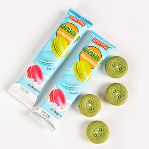 <span class=keywords><strong>Galleta</strong></span> de sándwich de macarrón Premium, galletas dulces rellenas de vainilla, galletas envueltas individuales, bocadillos, exportación de alimentos - Product Image 2