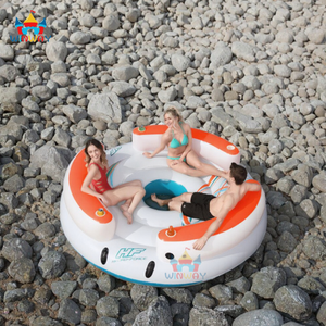 Large 4-Person Inflatable PVC <b>Floating</b> Island Commercial Water Amusement Facility by WINWAYTOYS - Product Image 4