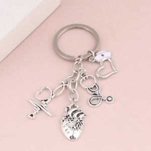 1 mảnh của trái tim quyến rũ Keychain y tế giải phẫu Keychain tim Keychain được sử dụng cho các bác sĩ và y tá Túi chuỗi trang sức quà tặng - Product Image 6